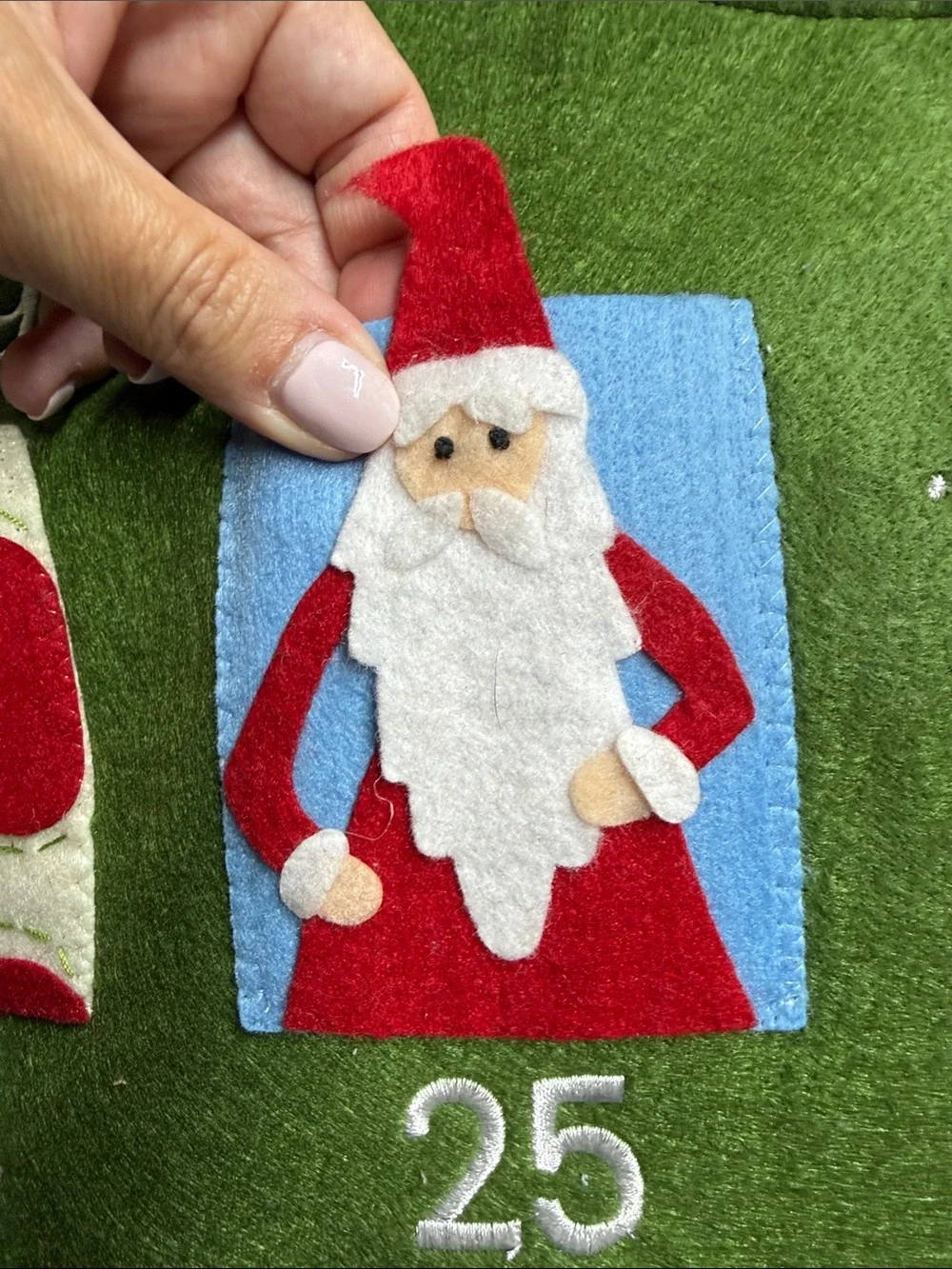 Pottery Barn Kids Festive Green Felt Christmas Tree Advent Calendar